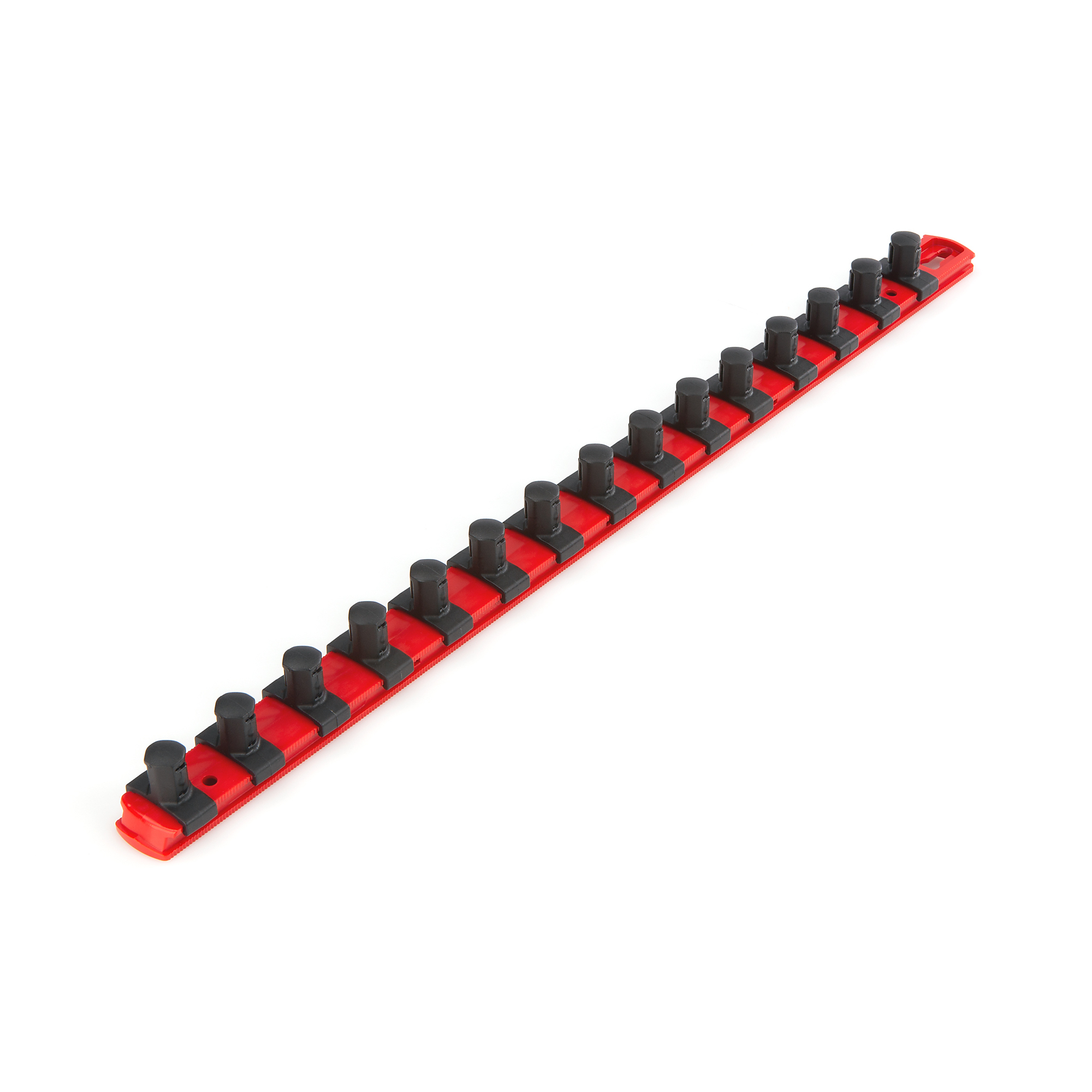 TEKTON 1/2 Inch Drive x 18 Inch Socket Rail, 15 Clips (Red) | OSR23115